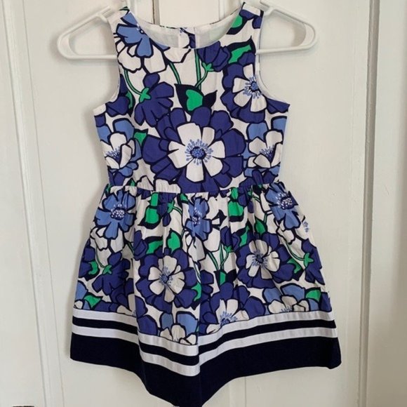 Gymboree white floral spring dress size 6 girls.